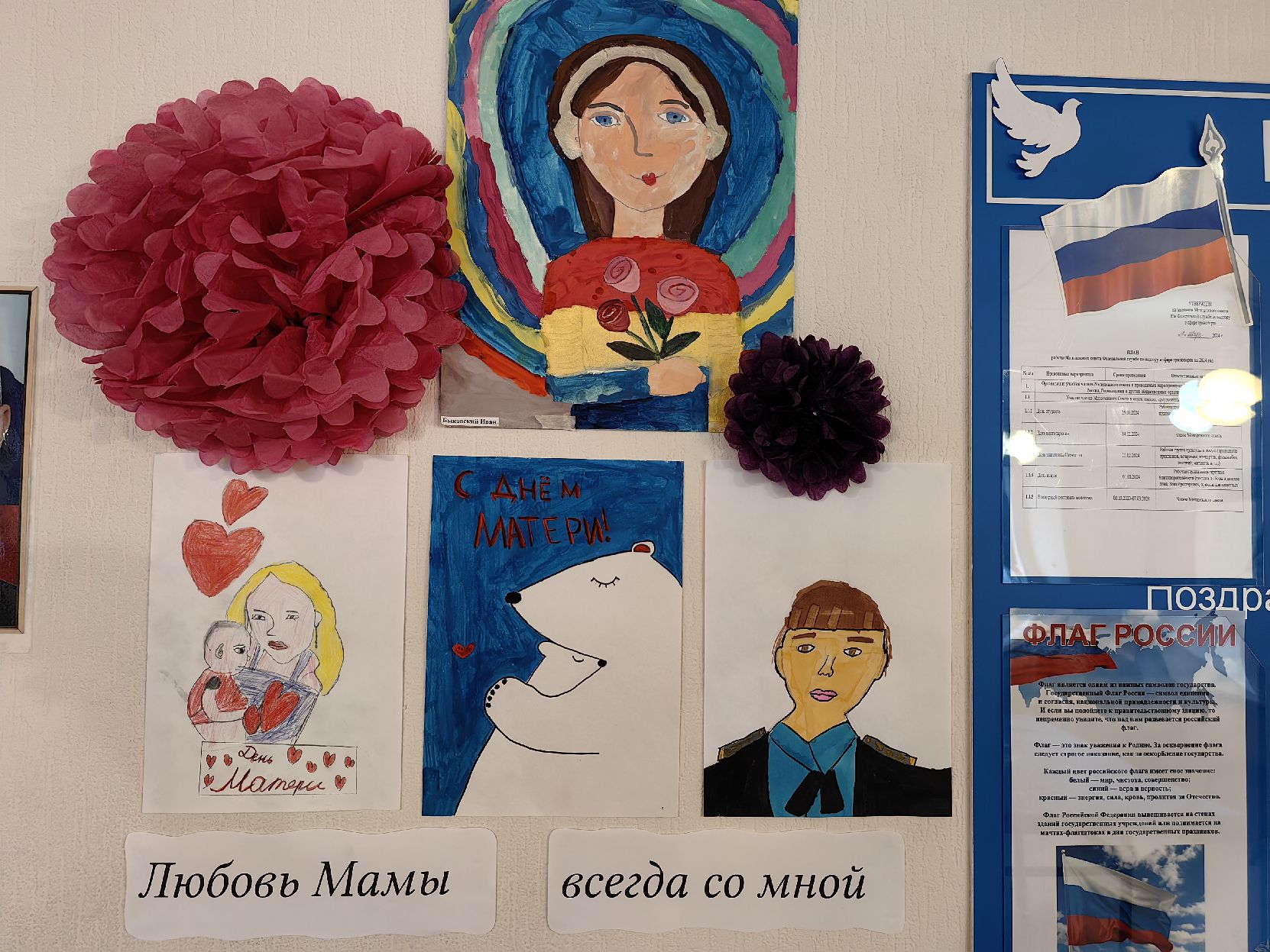 Выставка детских рисунков ко Дню Матери